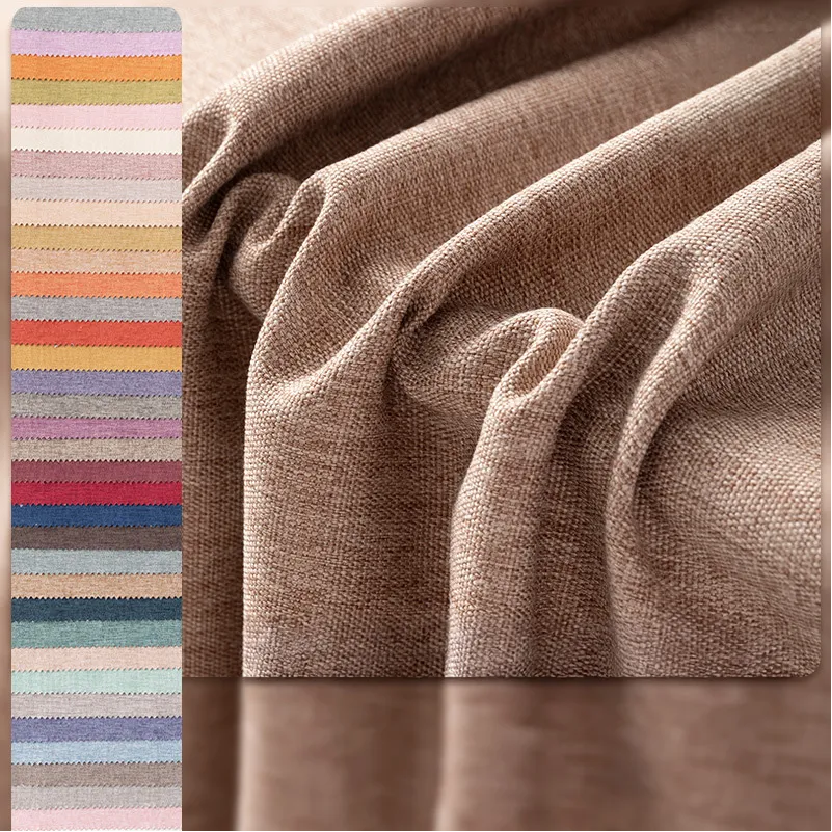 Vorhangstoff aus Kunstleinen. Zahlreiche Vorteile